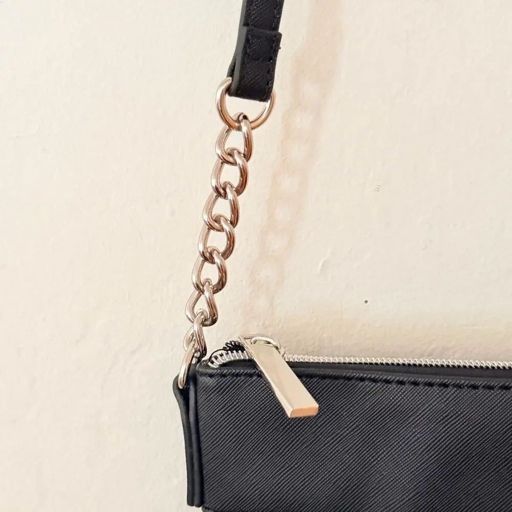Marc Tetro Boston Terrier Crossbody Purse Vegan Leather Chain Preppy Dog Mom